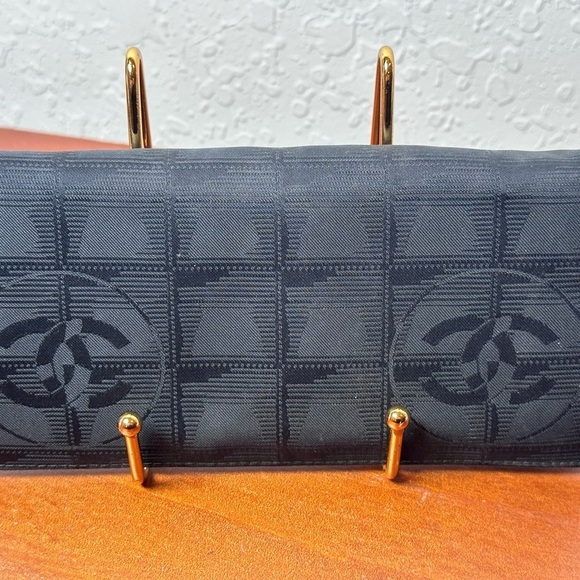 CHANEL Handbags - CHANEL Vintage Black Travel Line
Nylon Long Wallet
